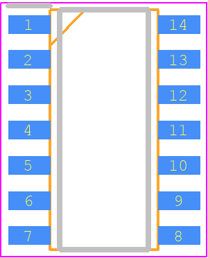PIC16F1823T-I/SL - Microchip PCB footprint - Small Outline Packages - Small Outline Packages - SOIC-14-ren1