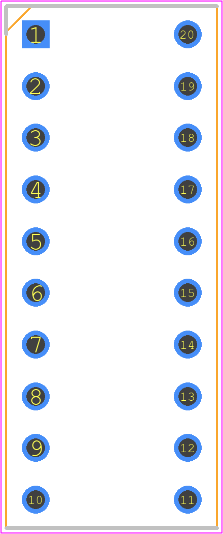 DC-7G3EWA - Kingbright PCB footprint - Dual-In-Line Sockets - Dual-In-Line Sockets - mcd