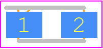F921V105MAA - Kyocera AVX PCB footprint - Capacitor Moulded Polarised - Capacitor Moulded Polarised - 3.2mmX1.6mm