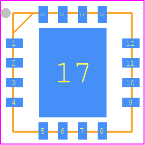 AS5270A-HMFM - ams OSRAM PCB footprint - Quad Flat No-Lead - Quad Flat No-Lead - Packaging Outline Drawing (MLF-16)