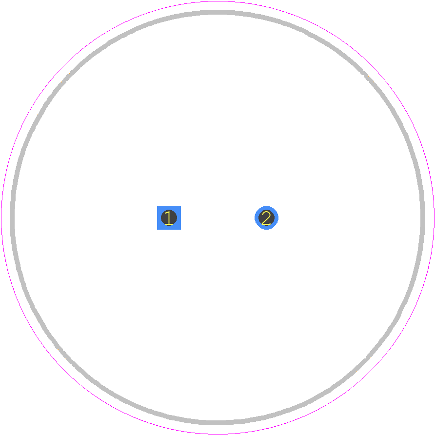 EECF5R5U155* - Panasonic PCB footprint - Capacitor, Polarized Radial Diameter - Capacitor, Polarized Radial Diameter - EECF5R5U155