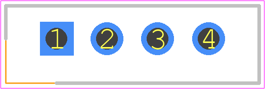 B4B-EH(LF)(SN) - JST (JAPAN SOLDERLESS TERMINALS) PCB footprint - Header, Shrouded - Straight PTH Box - Header, Shrouded - Straight PTH Box - B4B-EH(LF)(SN)-