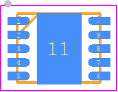 NCP51401MNTXG - onsemi PCB footprint - Small Outline No-lead - Small Outline No-lead - DFN10