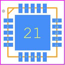 NCS5651MNTXG - onsemi PCB footprint - Quad Flat No-Lead - Quad Flat No-Lead - QFN20