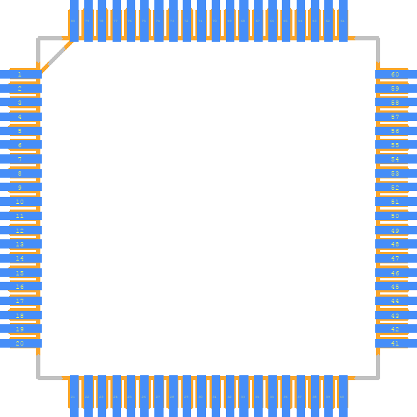 AD8110ASTZ - Analog Devices PCB footprint - Other - Other - QFP50P1400X1400X160-80N