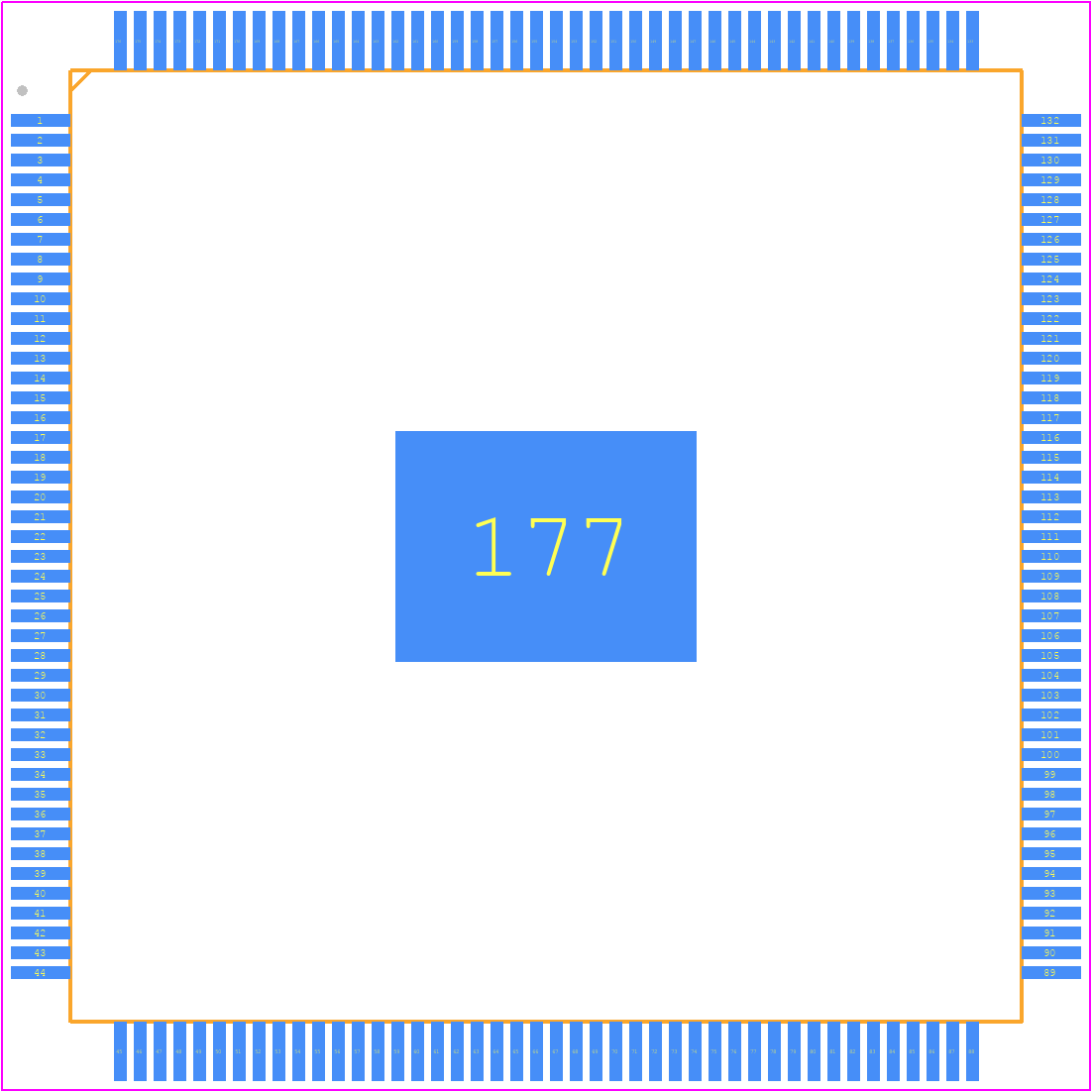 ADSP-CM407CSWZ-DF - Analog Devices PCB footprint - Quad Flat Packages - Quad Flat Packages - SW-176-3