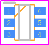 BSL215C H6327 - Infineon PCB footprint - Small Outline Packages - Small Outline Packages - TSOP_6