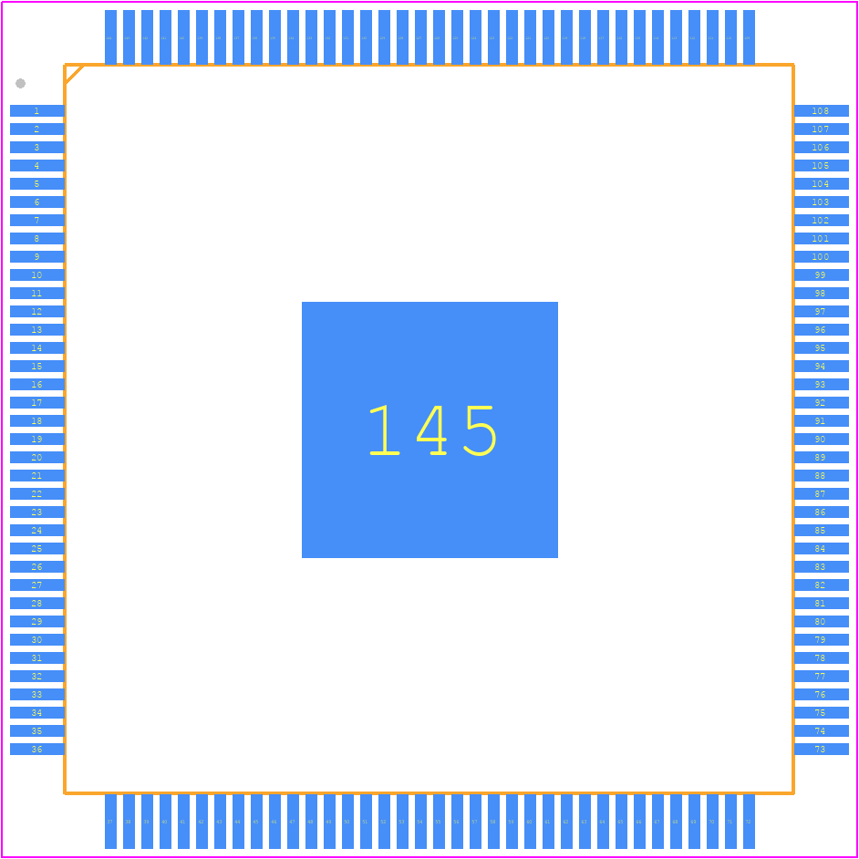 XMC4800F144K2048AA - Infineon PCB footprint - Quad Flat Packages - Quad Flat Packages - PG-LQFP-144