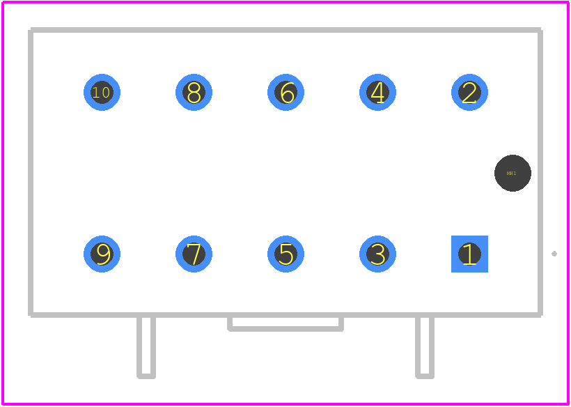 DF33C-10DP-3.3DSA(24) - Hirose PCB footprint - Other - Other - DF33C-10DP-3.3DSA(24)-2