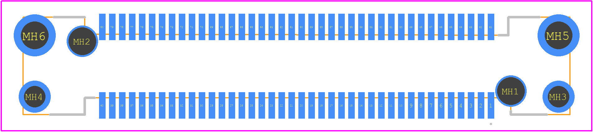 FX18-80S-0.8SV10 - Hirose PCB footprint - Other - Other - FX18-80S-0.8SV10-4