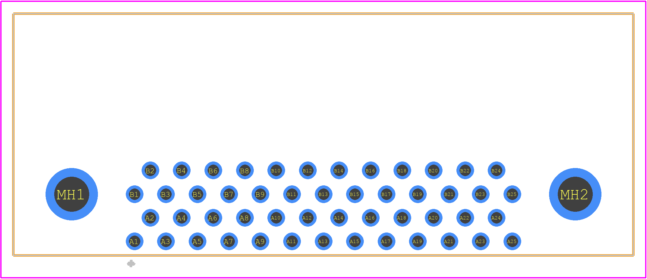 HIF6-50PA-1.27DS(71) - Hirose PCB footprint - Other - Other - HIF6-50PA-1.27DS(71)-5
