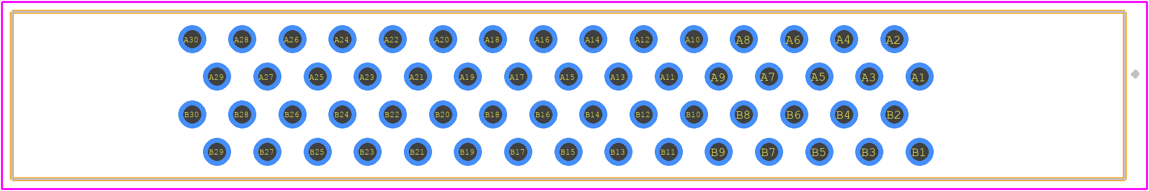 HIF6-60PA-1.27DSA(71) - Hirose PCB footprint - Other - Other - HIF6-60PA-1.27DSA(71)-2