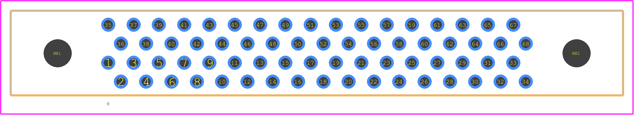 HIF6-68PA-1.27DSA(71) - Hirose PCB footprint - Other - Other - HIF6-68PA-1.27DSA(71)-1