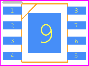 AP65452SP-13 - Diodes Incorporated PCB footprint - Small Outline Packages - Small Outline Packages - SO-8EP (SOP-8L-EP)