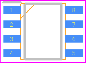 TLC27L1IS-13 - Diodes Incorporated PCB footprint - Small Outline Packages - Small Outline Packages - SO-8
