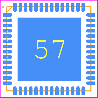 LAN9354/ML - Microchip PCB footprint - Quad Flat No-Lead - Quad Flat No-Lead - 56-QFN_2