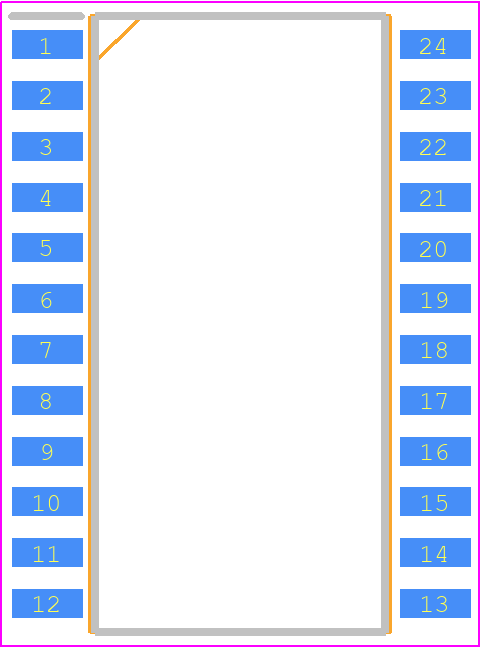 NJM3771E3 - Nisshinbo PCB footprint - Small Outline Packages - Small Outline Packages - SOP24 JEDEC 300 mil (Batwing)