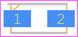 RD3.9FM-AZ - Renesas Electronics PCB footprint - Diodes Moulded - Diodes Moulded - 2 PIN POWER MINI MOLD