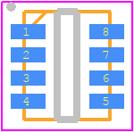 RJP4010AGE-01#P5 - Renesas Electronics PCB footprint - Small Outline No-lead - Small Outline No-lead - P-TSOJ8-2.4x3.05-0.65