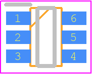 RF803E-SO - RF SOLUTIONS PCB footprint - Small Outline Packages - Small Outline Packages - 6 pin SOT-23
