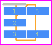 RN1502(TE85L,F) - Toshiba PCB footprint - SOT23 (5-Pin) - SOT23 (5-Pin) - 2-3L1A