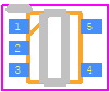 TC7SH126FE(TE85L,F - Toshiba PCB footprint - SO Transistor Flat Lead - SO Transistor Flat Lead - SON5-P-0.50(H=0.6mm)