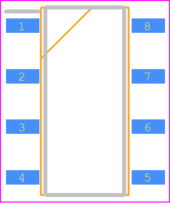 ASSR-1530-005E - Avago Technologies PCB footprint - Small Outline Packages - Small Outline Packages - 8-Pin Surface Mount Package