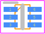 HSMS-286K-TR1G - Avago Technologies PCB footprint - SOT23 (6-Pin) - SOT23 (6-Pin) - HSMS-286K-TR1G
