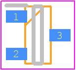 BAV99-7-F - Multicomp Pro PCB footprint - SOT23 (3-Pin) - SOT23 (3-Pin) - SOT-23.