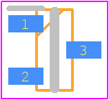 LM431ACM3X/NOPB - Texas Instruments PCB footprint - SOT23 (3-Pin) - SOT23 (3-Pin) - DBZ0003A height 1.12