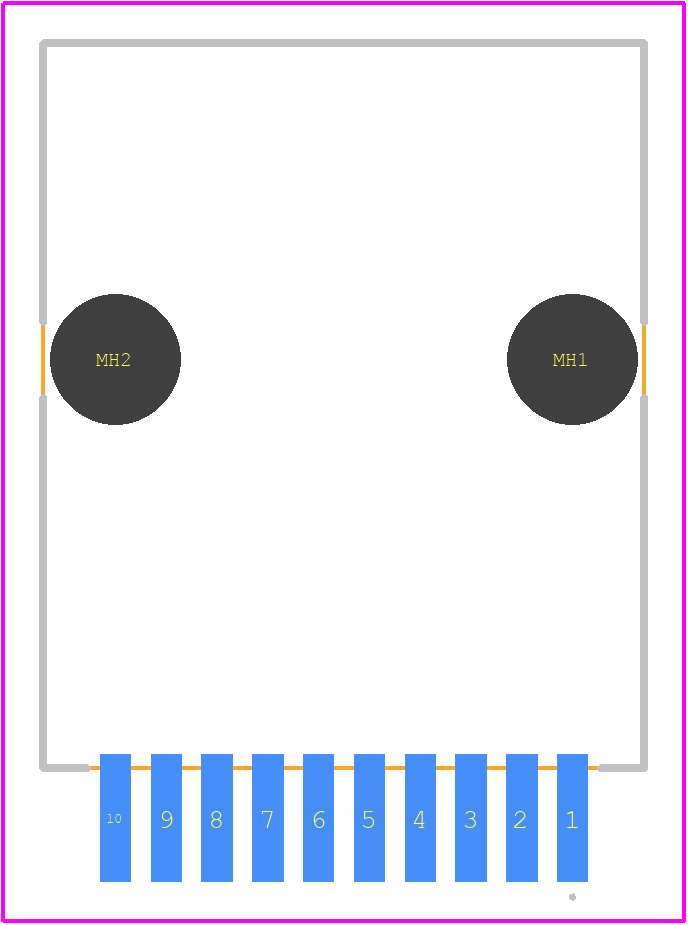 GMX-SMT2-N-1010 - Kycon PCB footprint - Other - Other - GMX-SMT2-N-1010-2