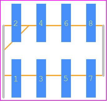 TW-04-02-F-D-170-SM - SAMTEC PCB footprint - Header, Unshrouded - Straight SMD Pin - Header, Unshrouded - Straight SMD Pin - TW-04-02-F-D-170-SM