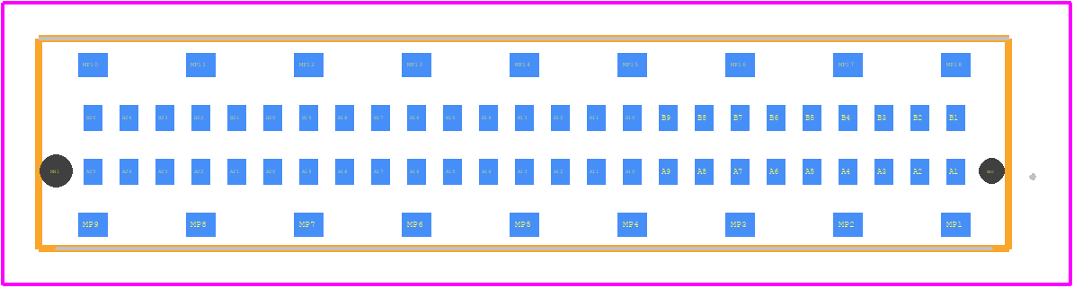 224557 - ERNI PCB footprint - Other - Other - 224557-2