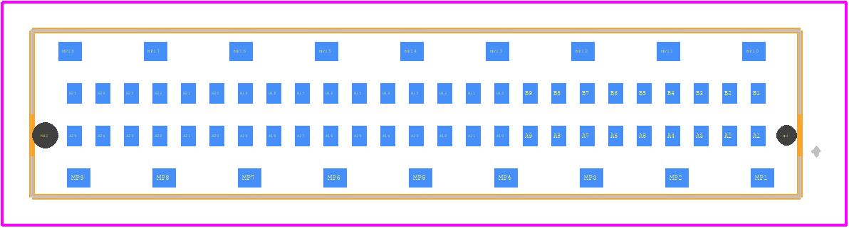 224559 - ERNI PCB footprint - Other - Other - 224559-2