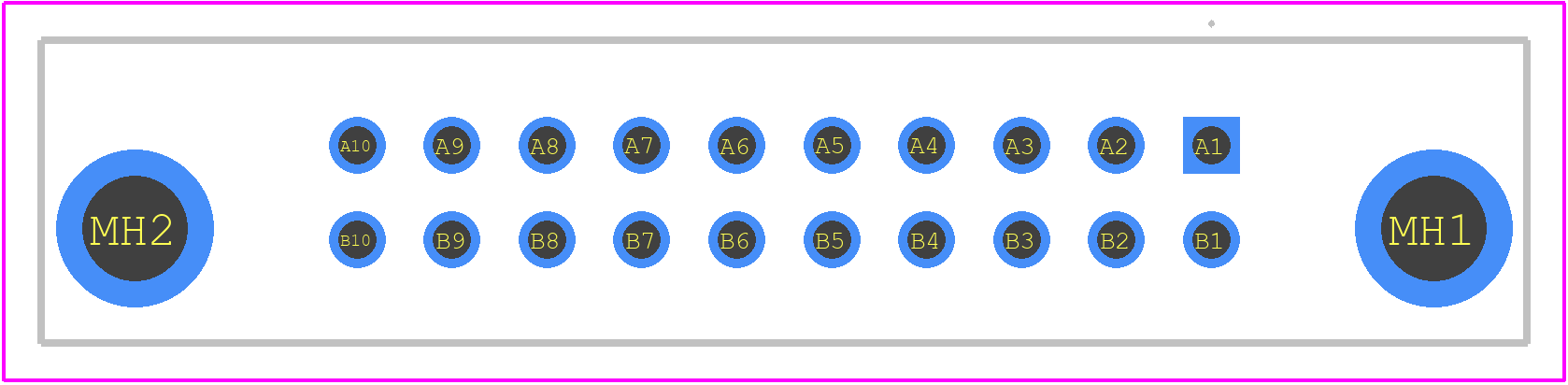 254370 - ERNI PCB footprint - Other - Other - 254370-2