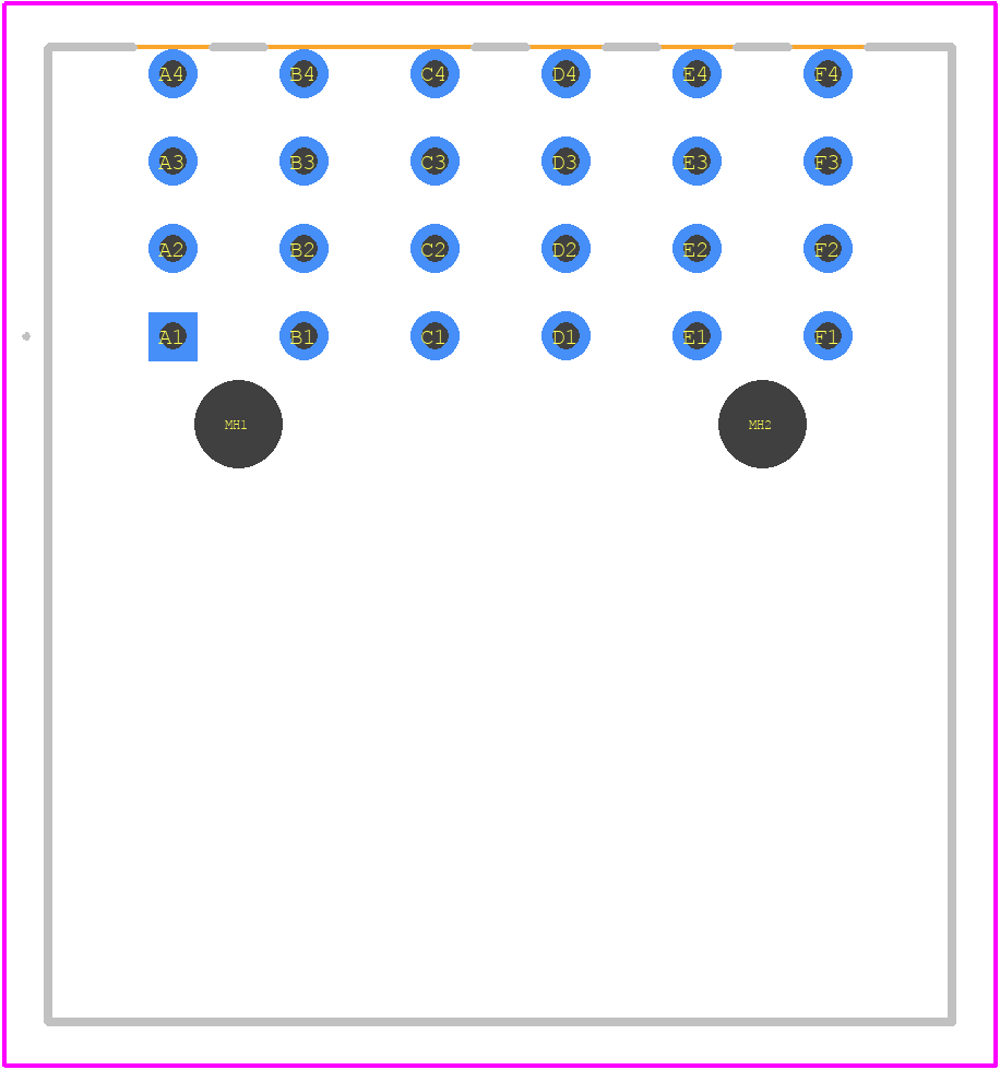 254963 - TE Connectivity PCB footprint - Other - Other - 254963-4