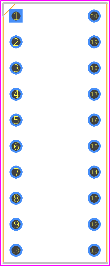IC30-2003-G4 - Yamaichi PCB footprint - Dual-In-Line Sockets - Dual-In-Line Sockets - IC30-2003-G4