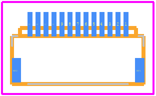 TF29-13S-0.4SH(800) - Hirose PCB footprint - Other - Other - TF29-13S-0.4SH(800)-1