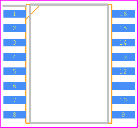 IL717E - NVE PCB footprint - Small Outline Packages - Small Outline Packages - 0.3" SOIC Package 16