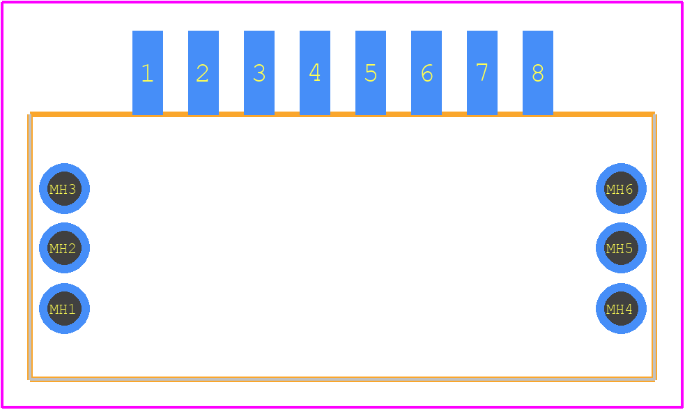 GT8E-8P-2H - Hirose PCB footprint - Other - Other - GT8E-8P-2H-2