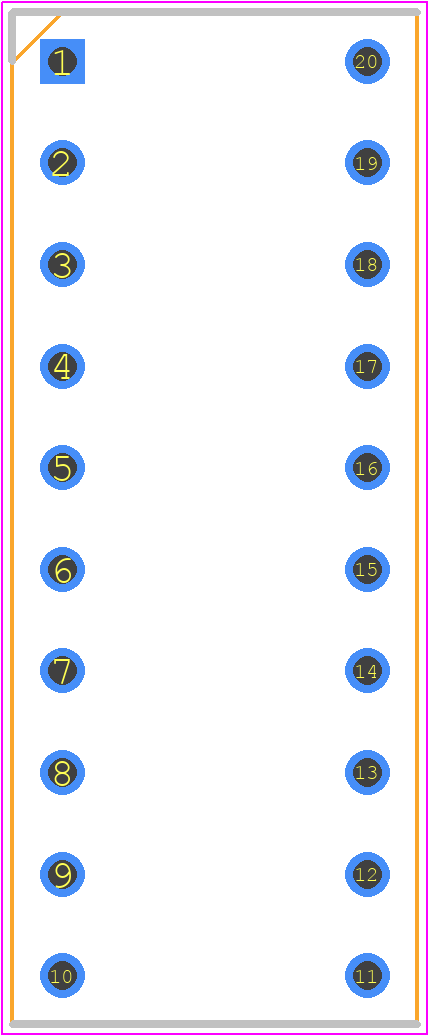 W30520TRC - Winslow PCB footprint - Dual-In-Line Sockets - Dual-In-Line Sockets - W30520TRC