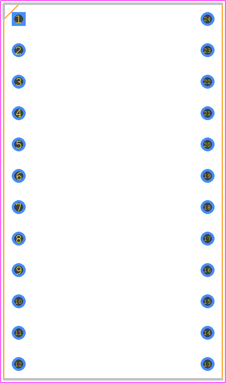 W30524TRC - Winslow PCB footprint - Dual-In-Line Sockets - Dual-In-Line Sockets - W30524TRC