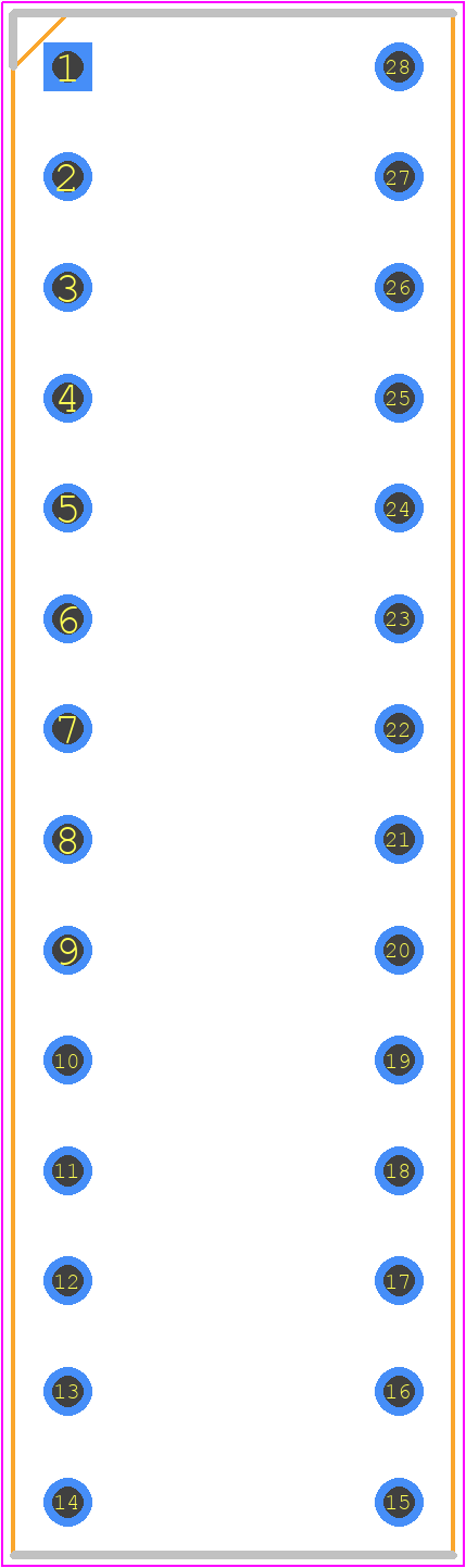 W30528/3TRC - Winslow PCB footprint - Dual-In-Line Sockets - Dual-In-Line Sockets - TRC
