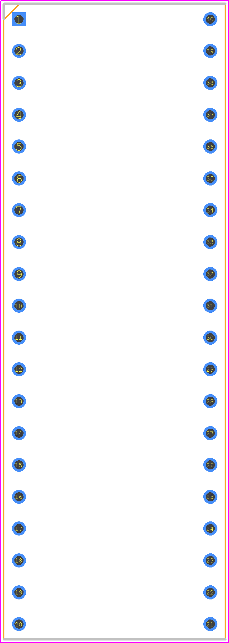 W30540TRC - Winslow PCB footprint - Dual-In-Line Sockets - Dual-In-Line Sockets - W30540TRC