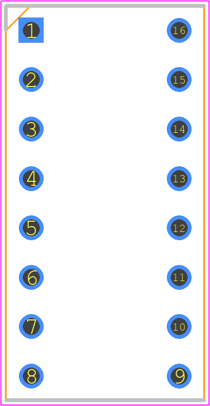 W3116TRC - Winslow PCB footprint - Dual-In-Line Sockets - Dual-In-Line Sockets - W3116TRC