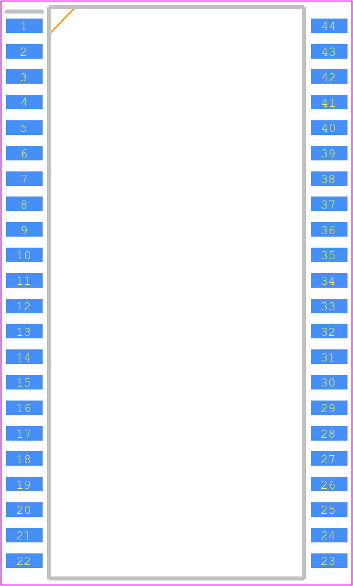 MX29F400CBMI-70G - Macronix PCB footprint - Small Outline Packages - Small Outline Packages - SOP 40L (500MIL)