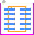 SL18860DCT - Silicon Labs PCB footprint - Small Outline No-lead - Small Outline No-lead - 10-Pin TDFN Package (1.4x2.0x0.75 mm)