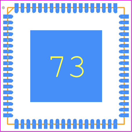 AD9122BCPZRL - Analog Devices PCB footprint - Quad Flat No-Lead - Quad Flat No-Lead - 72-Lead Lead Frame Chip Scale Packag*