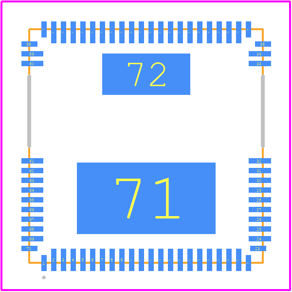 ISO2H823V25XUMA1 - Infineon PCB footprint - Other - Other - PG-VQFN-70-2 (Power PG-VQFN-70 (430 mil))