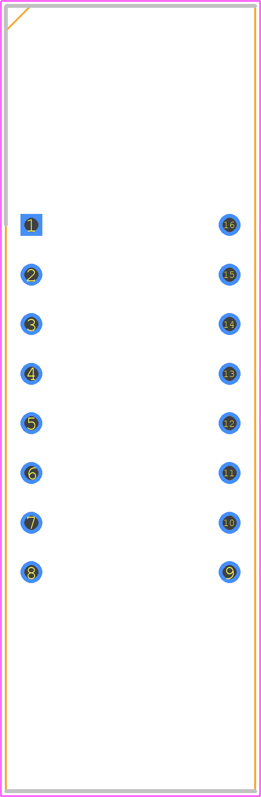 TDCG1060M - Vishay PCB footprint - Dual-In-Line Sockets - Dual-In-Line Sockets - TDCG1060M